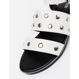 Goodin White studded sandals 1