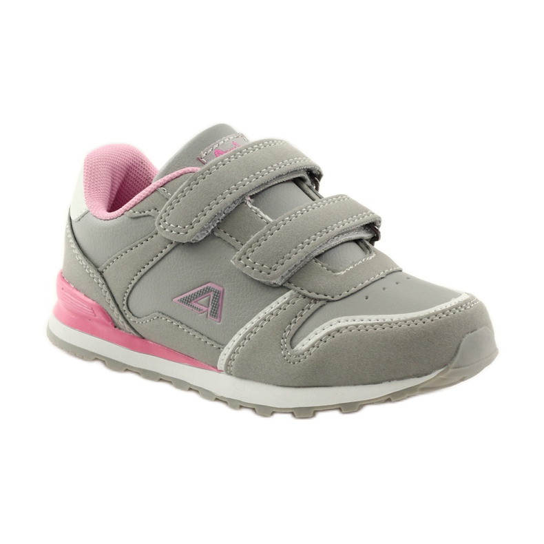 American Club Sports Velcro American leather inlay pink grey white 1