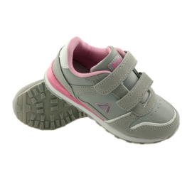 American Club Sports Velcro American leather inlay pink grey white 3