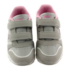 American Club Sports Velcro American leather inlay pink grey white 4
