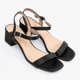 Shelvt Black sandals on the post 1