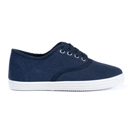 Shelvt Navy blue children's sneakers 1
