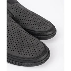 Men's gray openwork shoes grey 1