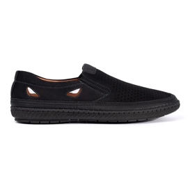 Black openwork men's shoes 2