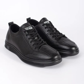 Low eco-leather male sneakers black 1 Low eco-leather male sneakers black 1