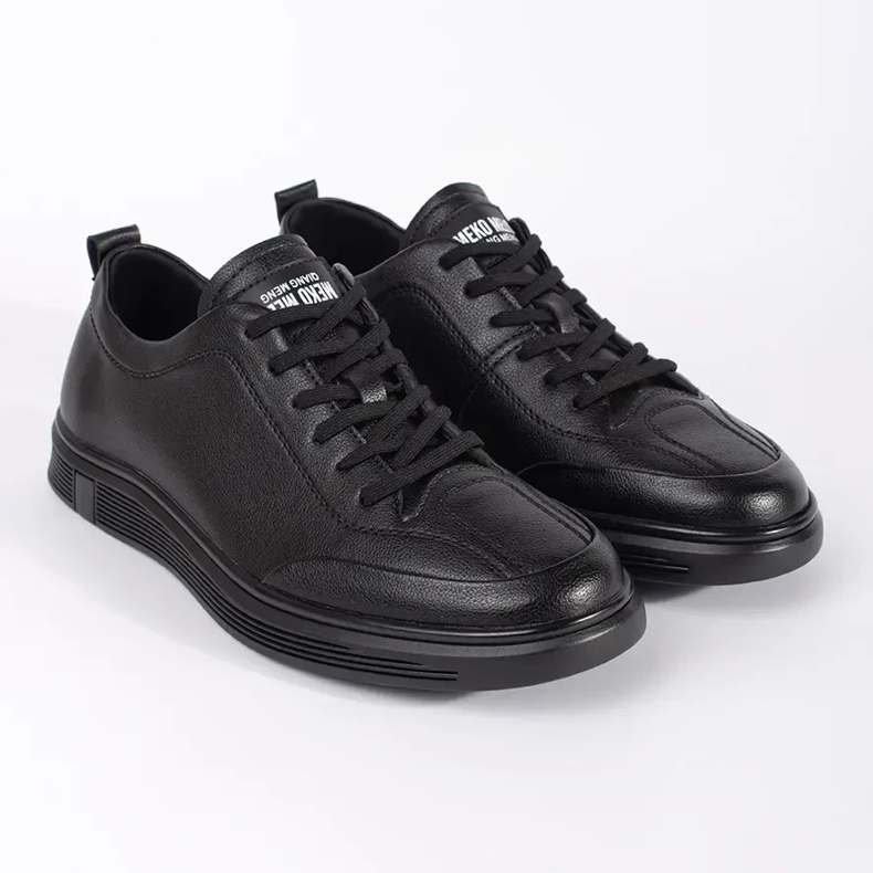 Low eco-leather male sneakers black 1 Low eco-leather male sneakers black 1