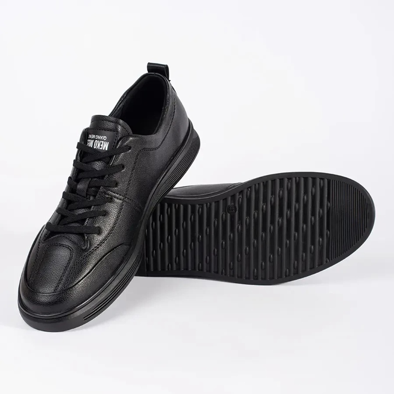 Low eco-leather male sneakers black 2 Low eco-leather male sneakers black 2