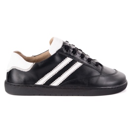 Sneakers barefoot women olivier black leather shoes with white 2 Sneakers barefoot women olivier black leather shoes with white 2