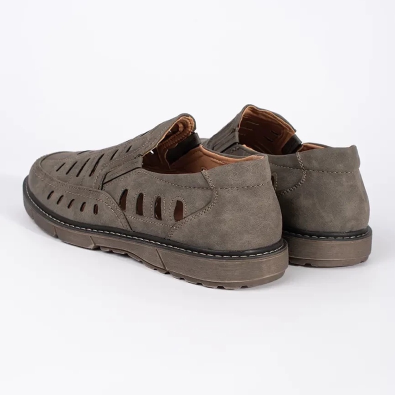 Men's openwork slip-on moccasins brown 1 Men's openwork slip-on moccasins brown 1