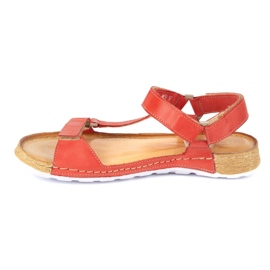 Olivier Women's sandals Barefoot-Friendly Kallia Leather Red 0782W 2 Olivier Women's sandals Barefoot-Friendly Kallia Leather Red 0782W 2