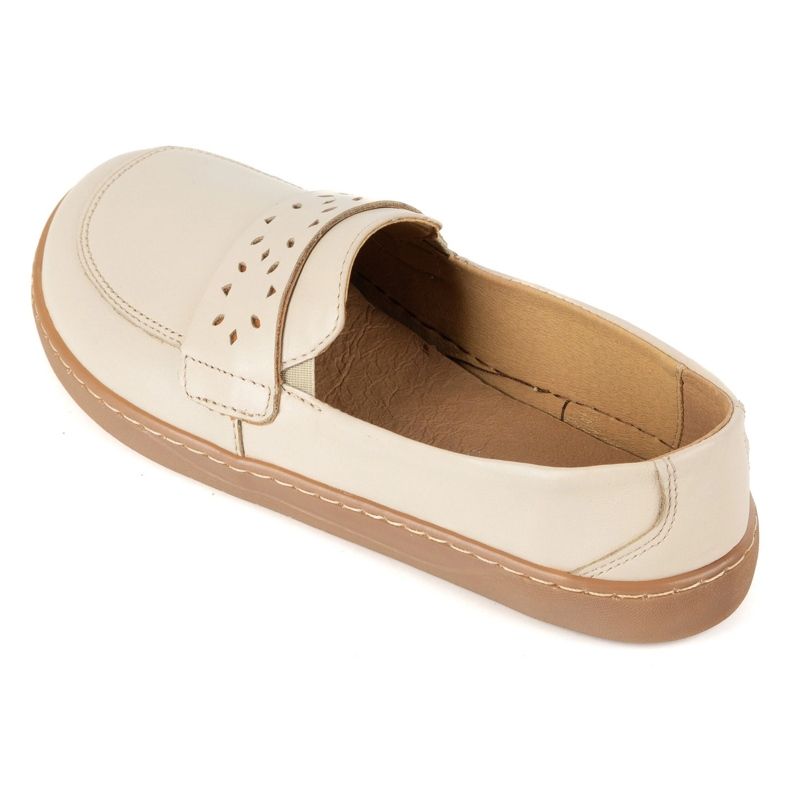 Olivier Barefoot Inga women's loafers with a wide front Polish beige 1