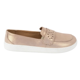 Olivier Women's Barefoot Inga loafers with a wide front Polish pink 1