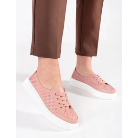 Pink openwork sneakers tied Sergio Leone 2