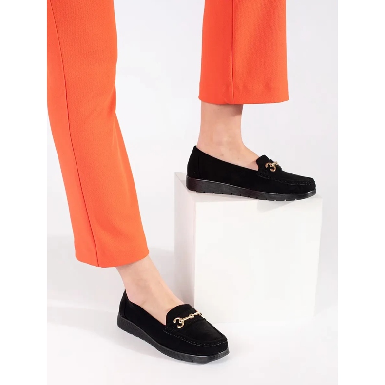 Seastar Black women's suede loafers 2