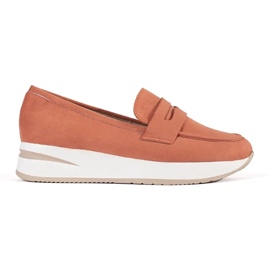 Women's sliding loafers on the platform orange 2 Women's sliding loafers on the platform orange 2