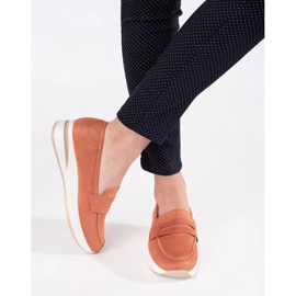 Women's sliding loafers on the platform orange 1 Women's sliding loafers on the platform orange 1