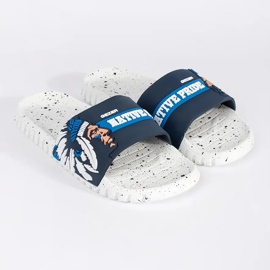White-blue swimming pool flip flops 2 White-blue swimming pool flip flops 2