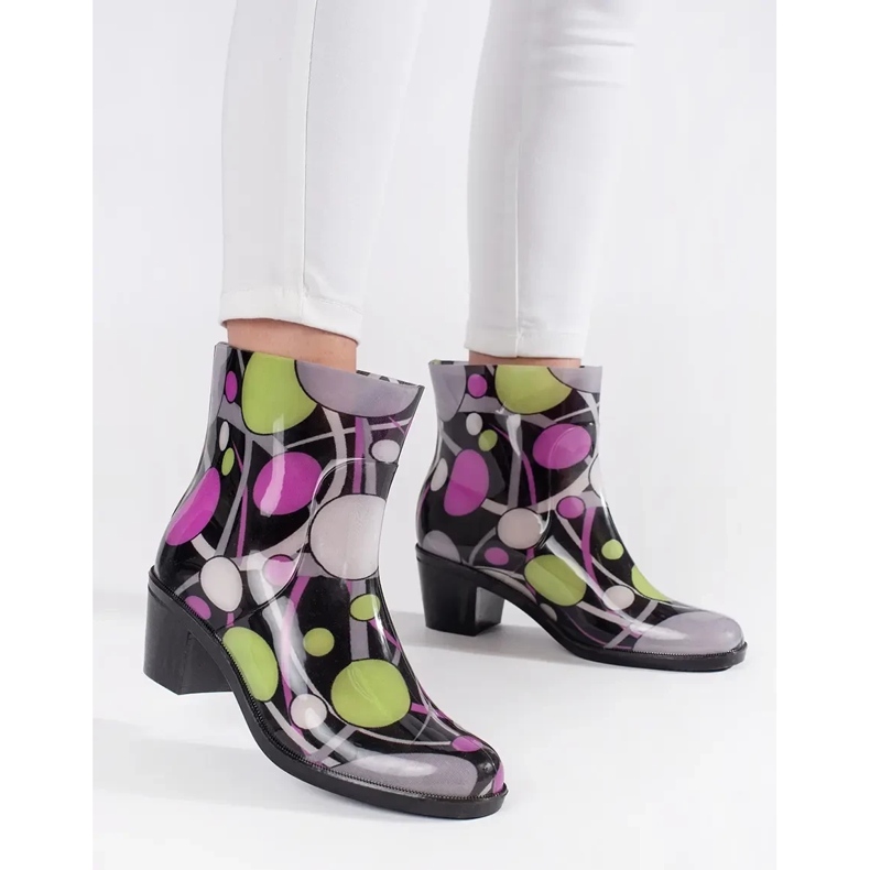 High -heeled dots wellies multicolored 2