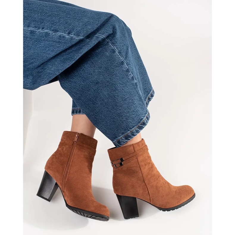 Goodin Brown suede ankle boots 2