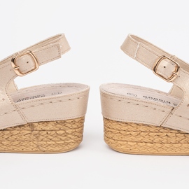 Goodin Gold sandals on the wedge golden 2 Goodin Gold sandals on the wedge golden 2