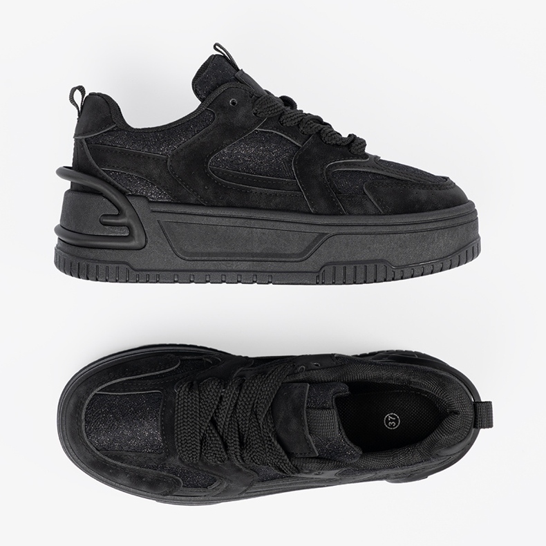 Women's sneakers with black lace 2 Women's sneakers with black lace 2