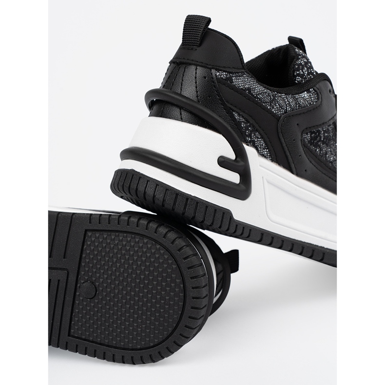 Women's sneakers with black and white lace 1 Women's sneakers with black and white lace 1
