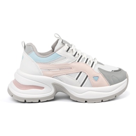 Pastel women's sports shoes on the platform pink 2 Pastel women's sports shoes on the platform pink 2