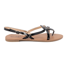 Black flat sandals 2
