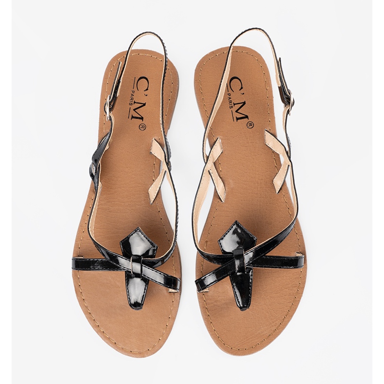 Black flat sandals 1