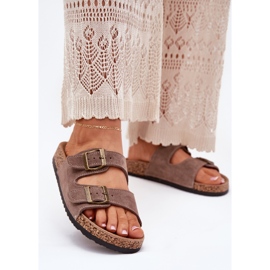 Inna Cork sole with a dark -bellied clamps beige 2 Inna Cork sole with a dark -bellied clamps beige 2