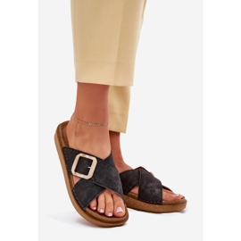 Women's flip flops with inblu Ed000025 black buckle 1 Women's flip flops with inblu Ed000025 black buckle 1