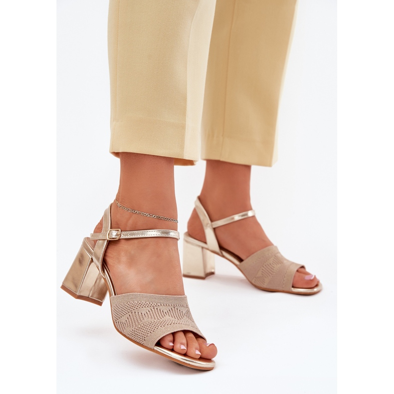 Women's sandals with golden heels golden heels 2 Women's sandals with golden heels golden heels 2