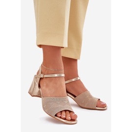 Women's sandals with golden heels golden heels 1
