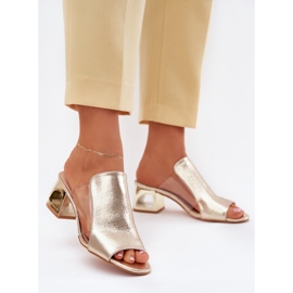 Women's flip flops on the golden post 2