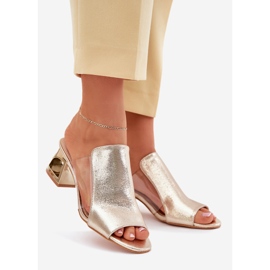 Women's flip flops on the golden post 1