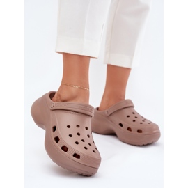 Women's foam flip flops on the massive sole Big Star RR274A121 dark beige 2 Women's foam flip flops on the massive sole Big Star RR274A121 dark beige 2