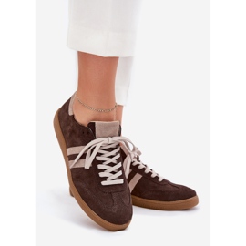 Zazoo n1068 suede low women's chocolate sneakers brown 1 Zazoo n1068 suede low women's chocolate sneakers brown 1
