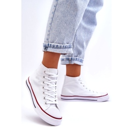 Women's high white classic sneakers 1