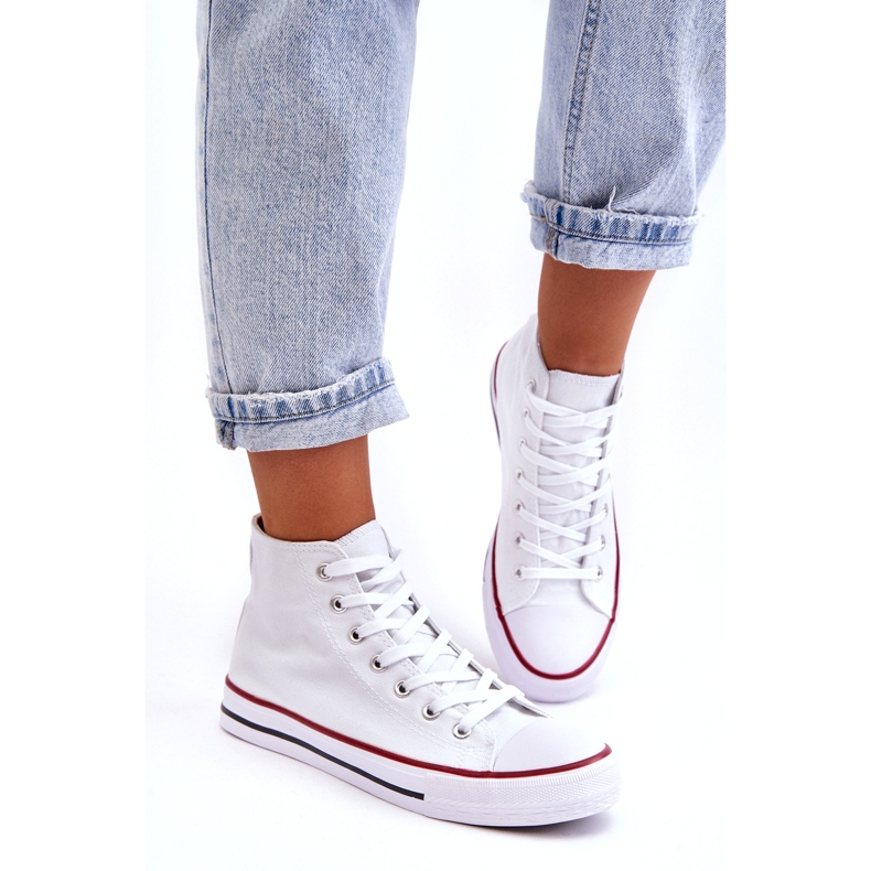 Women's high white classic sneakers 3