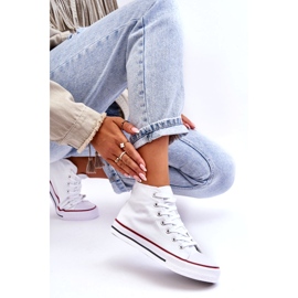 Women's high white classic sneakers 4