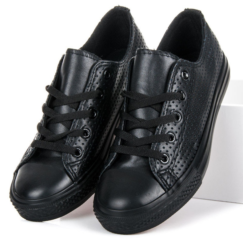Kylie Openwork Sneakers On The Binding black 1