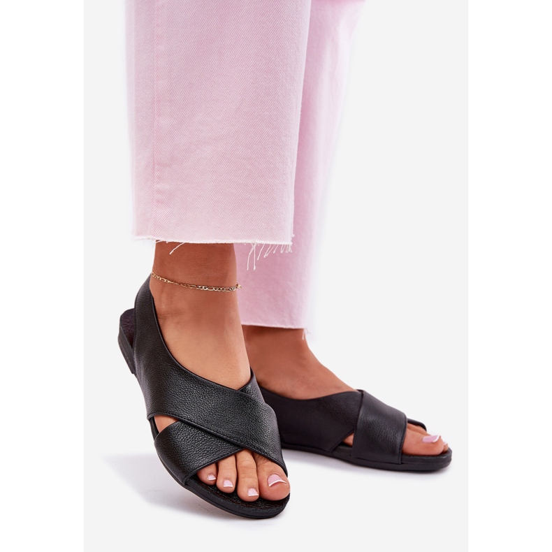 Zazoo 40407 Women's Black Leather Sandals 1 Zazoo 40407 Women's Black Leather Sandals 1