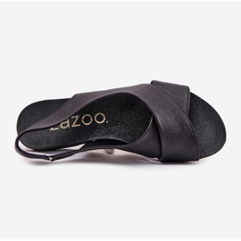 Zazoo 40407 Women's Black Leather Sandals 2