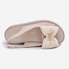 Women's leather sandals on the platform with chebello 4641 beige 1 Women's leather sandals on the platform with chebello 4641 beige 1