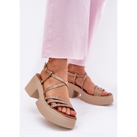 Women's leather sandals Maciejka 06990-25 PLN golden 2 Women's leather sandals Maciejka 06990-25 PLN golden 2