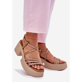 Women's leather sandals Maciejka 06990-25 PLN golden 1 Women's leather sandals Maciejka 06990-25 PLN golden 1