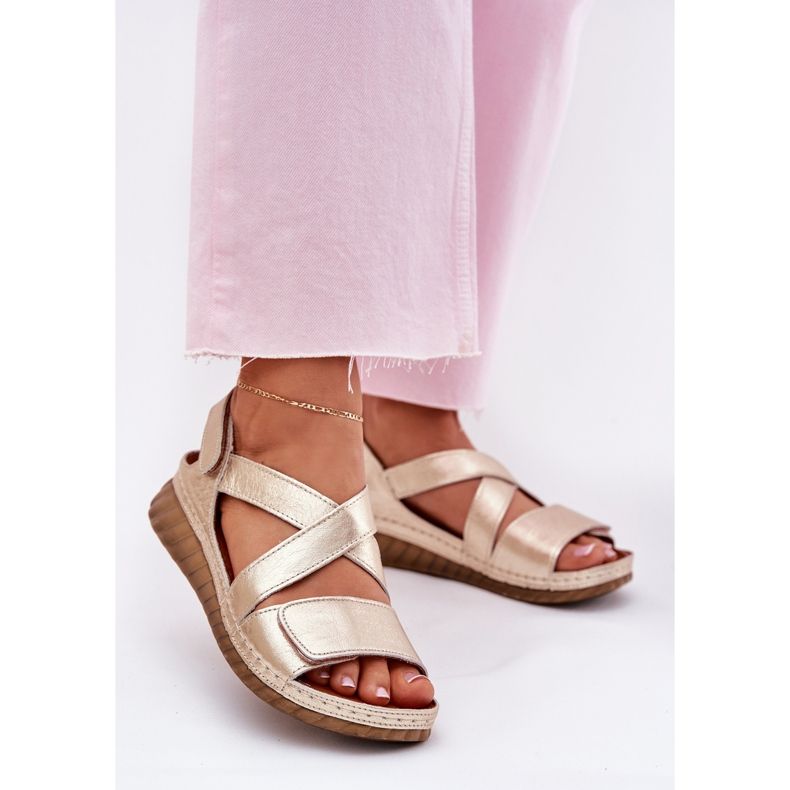 Women's leather sandals Maciejka L6848-25 PLN golden 2 Women's leather sandals Maciejka L6848-25 PLN golden 2