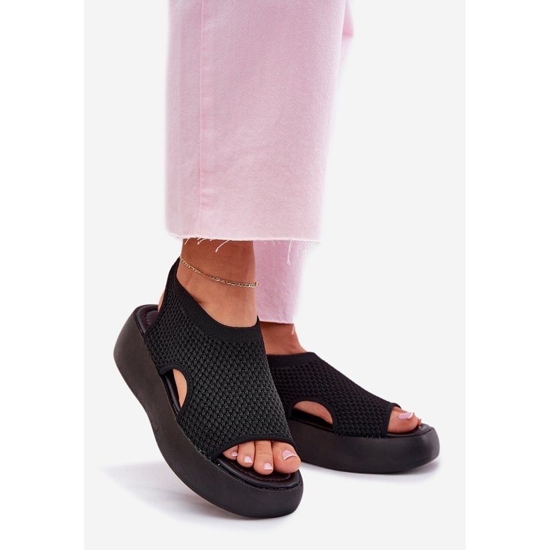 Women's Platform Sandals Black 1