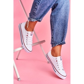 News Women's Fabric Sneakers, White 2 News Women's Fabric Sneakers, White 2