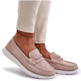 Suede loafers on the Sergio Leone SP012 beige platform 5 Suede loafers on the Sergio Leone SP012 beige platform 5